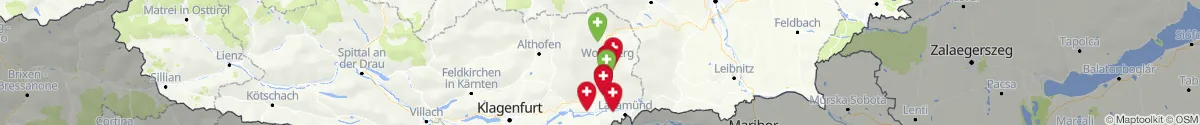 Kartenansicht für Apotheken-Notdienste in der Nähe von Wolfsberg (Wolfsberg, Kärnten)